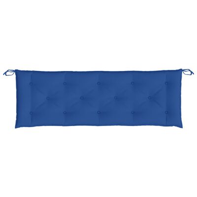 vidaXL Poduszka na ławkę ogrodową, niebieska, 150x50x7 cm, tkanina