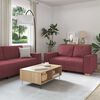 vidaXL Sofa 3 pcs Czerwone wino 220 x 80 x 84 cm Tkanina lniana