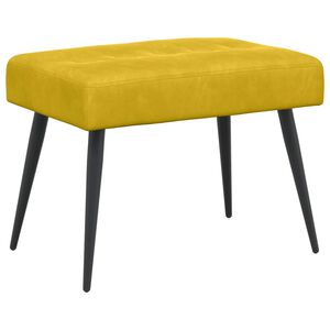 vidaXL Ławka z guzikami ż&oacute;łty 60 x 40 x 45 cm Welur