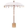 vidaXL Baliński Parasol z Bazą Kremowy i naturalny 190 x 190 x 250 cm