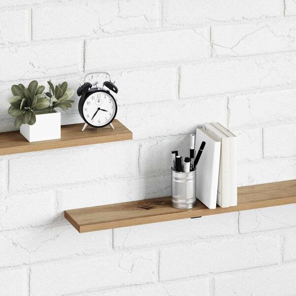 vidaXL P&oacute;łka na książki 4 pcs Brązowy 100 x 10 x 1,5 cm