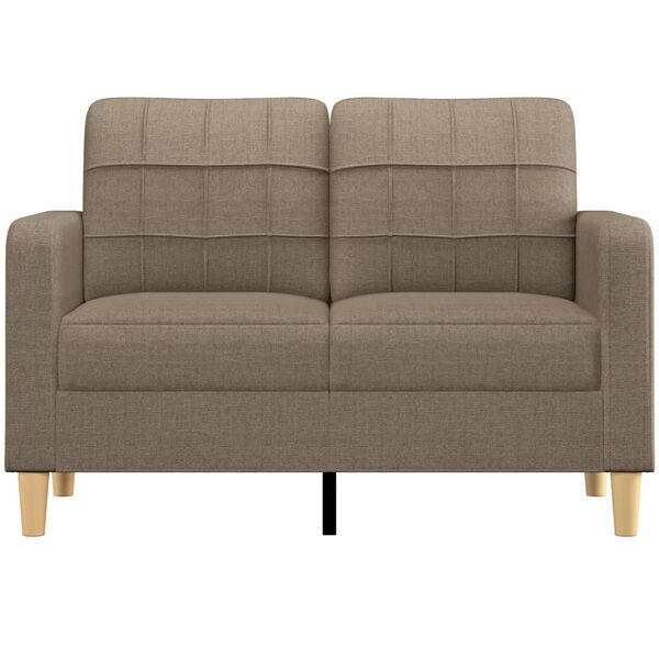 vidaXL Sofa 2-osobowa, kolor taupe, 120 cm, tapicerowana tkaniną