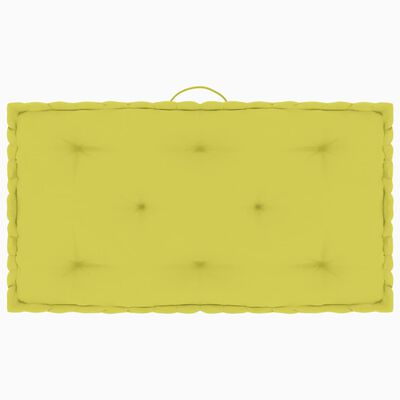 vidaXL Poduszki na podłogę lub palety, 4 szt., zielone, bawełniane