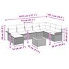 vidaXL Zestaw Sof na Ogr&oacute;d 9 pcs Beżowy i kremowy polirattan