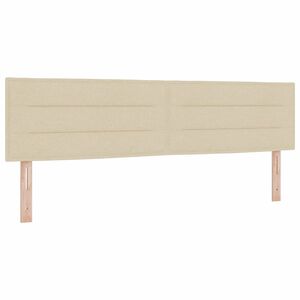 vidaXL Zagł&oacute;wek Z zagł&oacute;wkiem Kremowy 180 cm Sk&oacute;ra ekologiczna