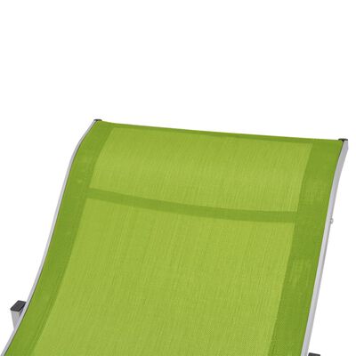 vidaXL Składane leżaki, 2 szt., zielone, tkanina textilene