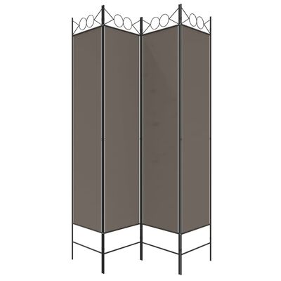vidaXL Parawan 4-panelowy, antracytowy, 160x200 cm, tkanina