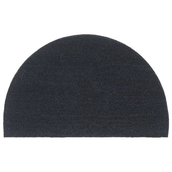 vidaXL Wycieraczka, ciemnoszara, p&oacute;łokrągła, 50x80 cm, wł&oacute;kno kokosowe