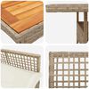vidaXL Zestaw do jadalni w ogrodzie 3 pcs Beżowy polirattan