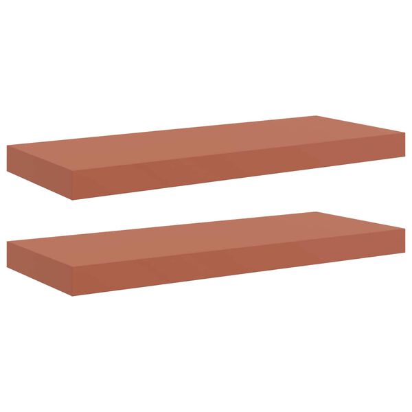 vidaXL P&oacute;łka ścienna z przechowywaniem 2 pcs Czerwony 60 x 23 x 4 cm
