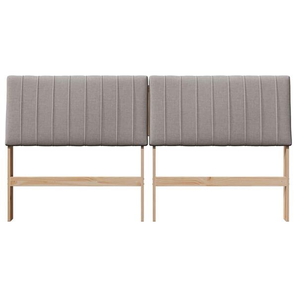 vidaXL Tapicerowane wezgłowie Ciemnoszary 180 cm Lite drewno sosnowe