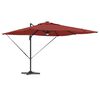 vidaXL Parasol Roma Czerwony 286 x 285 x 270 cm Aluminium i Poliester