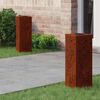 vidaXL Słoneczna LED lampa na ścieżkę 2 pcs Stal Corten Stal Corten