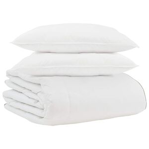 vidaXL Zimowa Kołdra z poduszką 3 pcs Biały Pi&oacute;ra down