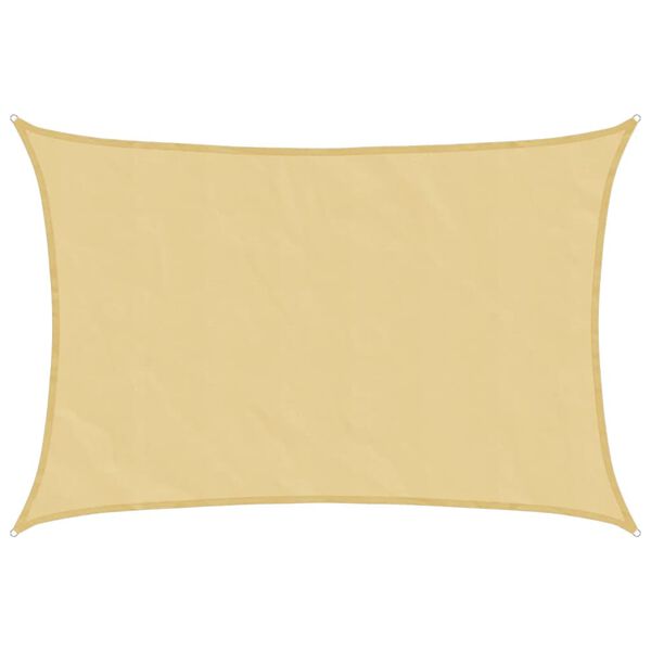 vidaXL Żagiel przeciwsłoneczny, piaskowy, 4,5x3,5 m, 100% poliester