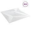 vidaXL Panele ścienne 12 pcs Biała gwiazda 50 x 50 cm Pianka XPS