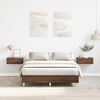 vidaXL Rama ł&oacute;żka bez materaca Brązowy dąb 135x190 cm Drewno klejone