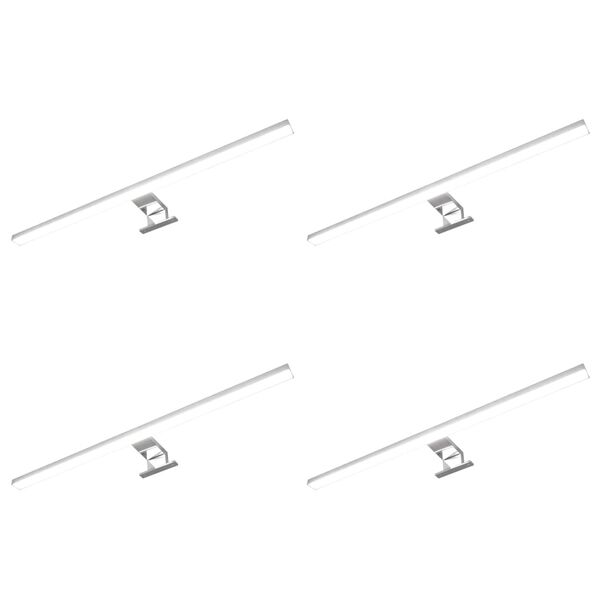 vidaXL Lampy nad lustro, 4 szt., 8 W, zimne białe światło