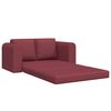 vidaXL Sofa Bed 60cm Czerwone wino tkanina