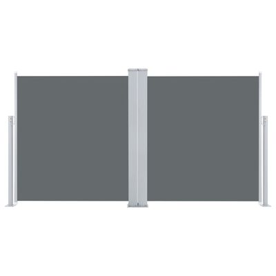 vidaXL Zwijana markiza boczna na taras, antracytowa, 117 x 600 cm