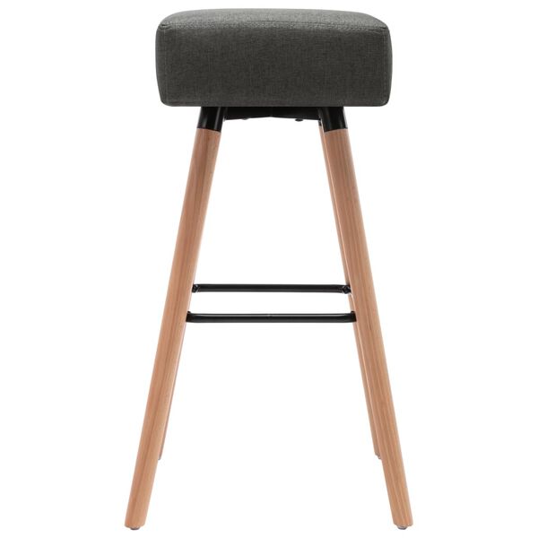 vidaXL Stołek barowy, ciemnoszary, tapicerowany tkaniną