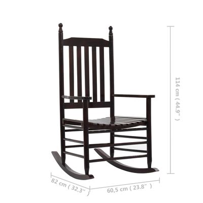 vidaXL Fotel bujany z wygiętym siedziskiem, brązowy, drewno topolowe