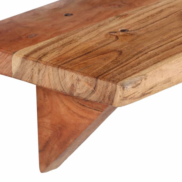 vidaXL Półki ścienne, 2 szt., 60 x 20 x 18 cm, lite drewno akacjowe