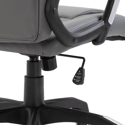 vidaXL Krzesło biurowe, antracytowe, sztuczna skóra