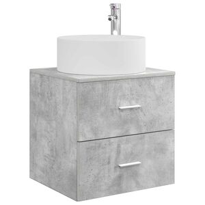 vidaXL Umywalka ścienna z szafką Betonowy szary 49,5 x 44,5 x 65,5 cm