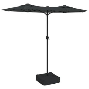 vidaXL Podw&oacute;jny parasol ogrodowy, antracytowy, 316x145 cm