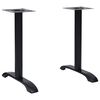 vidaXL Nogi do stołu bistro 2 szt. Czarne 61x8x72 cm Żeliwo