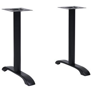 vidaXL Nogi do stołu bistro 2 szt. Czarne 61x8x72 cm Żeliwo