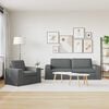 vidaXL Zestaw Sof 2 pcs Ciemnoszary 182 x 80 x 82 cm tkanina