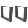 vidaXL Nogi do stolika kawowego w kształcie litery V 2 szt. Antracyt 60x(30-31,3) cm Stal