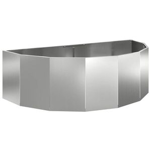 vidaXL Donica Srebrny 120 x 60 x 35 cm Stal Galwanizowana