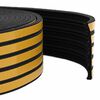 vidaXL Samoprzylepna uszczelka okienna Czarny 15 x 8 mm 25 m Guma EPDM