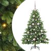 vidaXL Sztuczna choinka z 150 diodami LED Zielony 120 cm PE i PVC