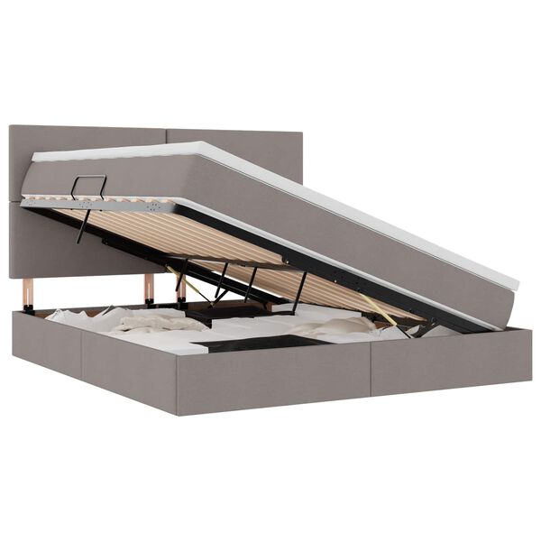 vidaXL Ł&oacute;żko z miejscem na przechowywanie i materacem 160 x 200 cm
