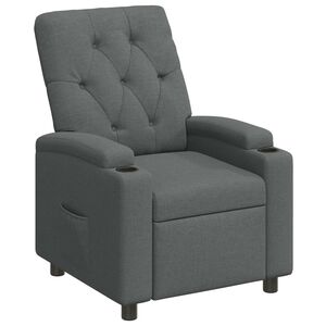 vidaXL Fotel z funkcją relaksu ciemnoszary 75 x 95 x 101 cm tkanina