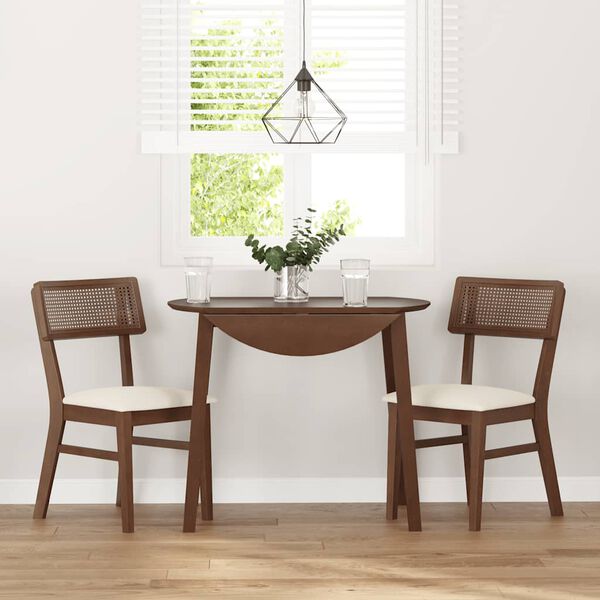 vidaXL Krzesła do jadalni z poduszkami 2 szt. lite drewno gumowe