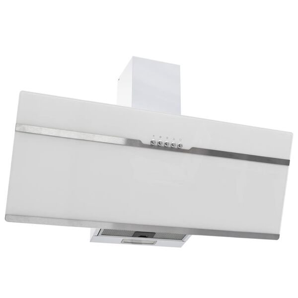 vidaXL Okap kuchenny LED RGB, 90 cm, stal nierdzewna i hartowane szkło