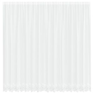 vidaXL Firanka Koronkowa z zasłonami Biały 240 x 400 cm Poliester