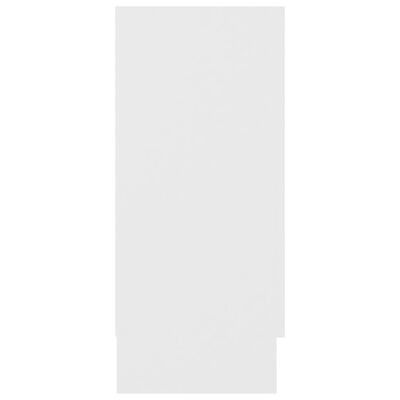 vidaXL Witryna, biała, 120 x 30,5 x 70 cm, płyta wiórowa