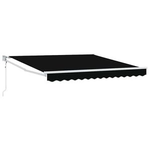 vidaXL Markiza wysuwana Czarny 300 x 250 x 165 cm Poliester i Metal