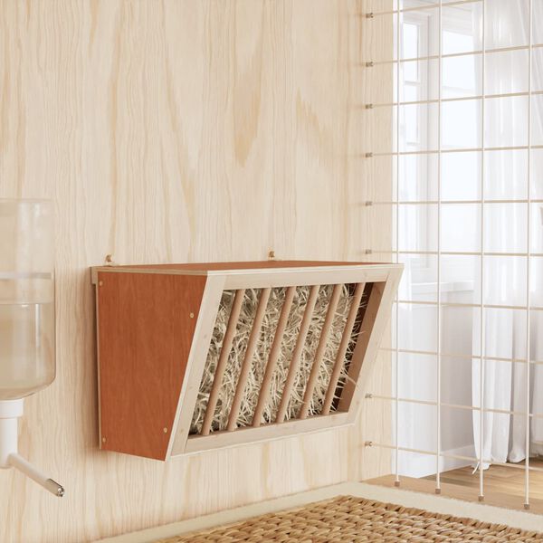 vidaXL Paśnik dla kr&oacute;lika, 37x18,5x23 cm, lite drewno jodłowe