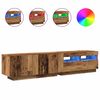 vidaXL Szafka pod TV z oświetleniem LED, stare drewno, 180x35x40 cm