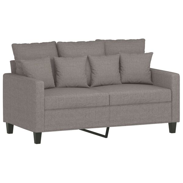 vidaXL Sofa 2-osobowa, kolor taupe, 120 cm, tapicerowana tkaniną