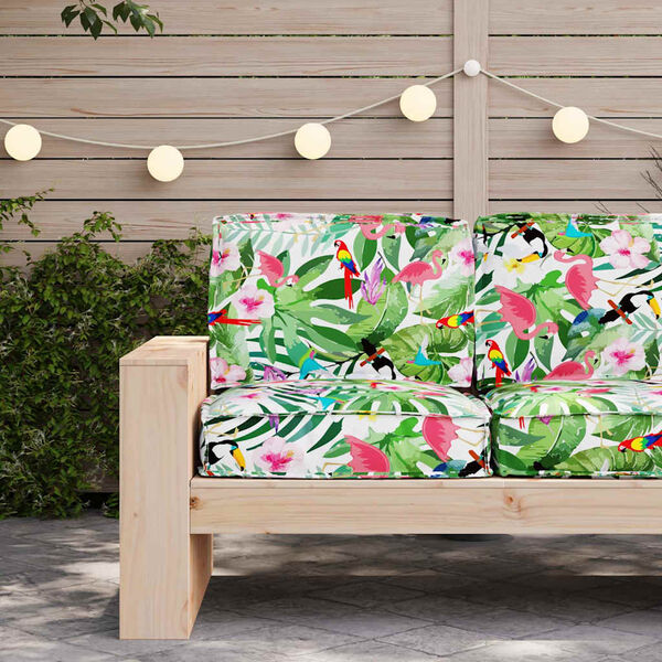 vidaXL Zestaw poduszek na paletę Kwiatowy 2 pcs Tropikalna dżungla