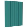 vidaXL Panel dachowy 12 pcs Zielony 60 x 45 cm Stal galwanizowana