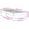 vidaXL Rama ł&oacute;żka bez materaca 80x200 cm lite drewno dąb